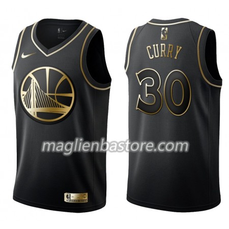 Maglia NBA Golden State Warriors Stephen Curry 30 Nike Nero Golden Edition Swingman - Uomo
